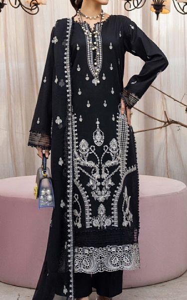 Humdum Black Lawn Suit | Pakistani Lawn Dress in USA- Image 1