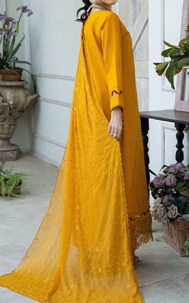 Humdum Dark Orange Lawn Suit | Pakistani Lawn Dress in USA- Image 2