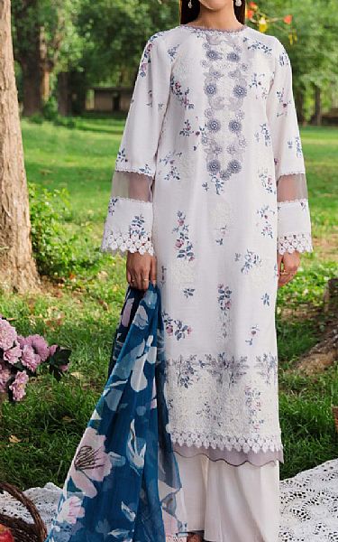 Humdum Off White Lawn Suit | Pakistani Lawn Dress in USA- Image 1