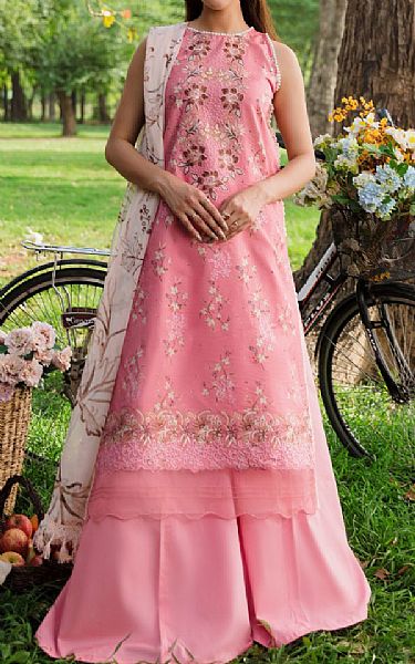 Humdum Sea Pink Lawn Suit | Pakistani Lawn Dress in USA- Image 1