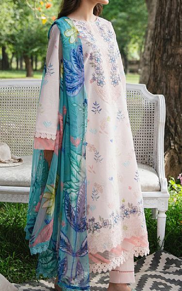 Humdum Pale Pink Lawn Suit | Pakistani Lawn Dress in USA- Image 2