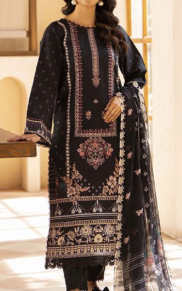 Humdum Black Lawn Suit | Pakistani Lawn Dress in USA- Image 1