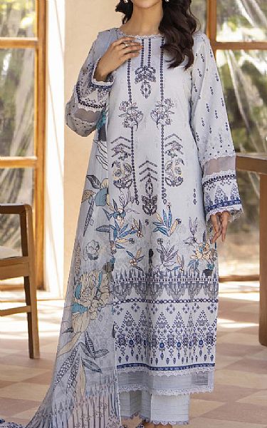 Humdum Light Grey Lawn Suit | Pakistani Lawn Dress in USA- Image 1
