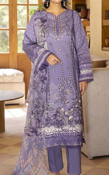 Humdum Lavender Lawn Suit | Pakistani Lawn Dress in USA- Image 1