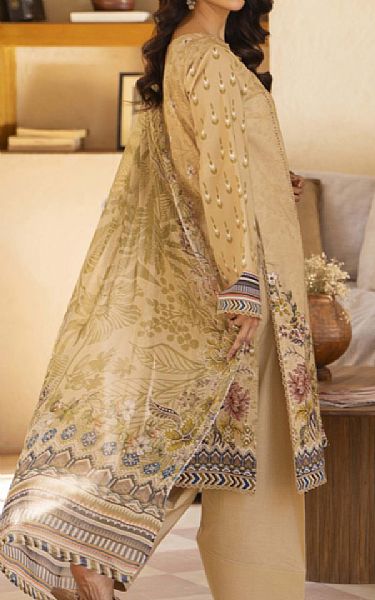 Humdum Tan Lawn Suit | Pakistani Lawn Dress in USA- Image 2