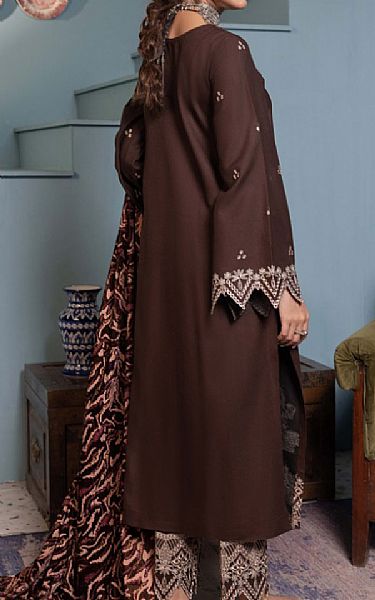 Humdum Brown Wool Suit | Pakistani Winter Dresses in USA- Image 2