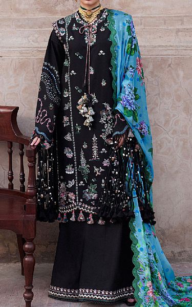 Hussain Rehar Black Lawn Suit | Pakistani Lawn Dress in USA- Image 1