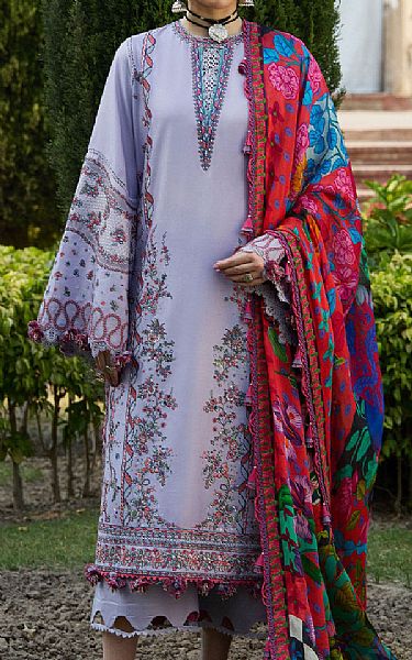 Hussain Rehar Lavender Lawn Suit | Pakistani Lawn Dress in USA- Image 1