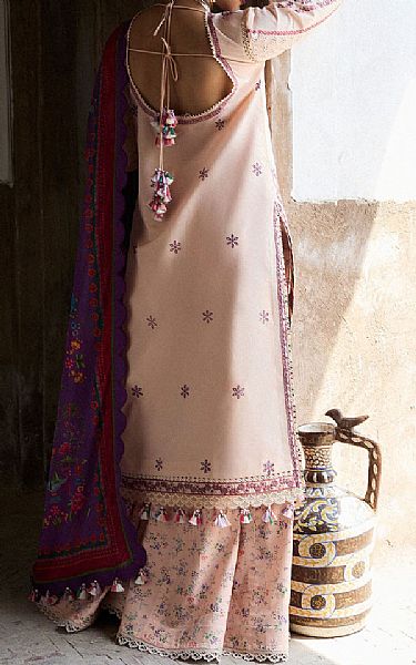 Hussain Rehar Dusty Pink Lawn Suit | Pakistani Lawn Dress in USA- Image 2