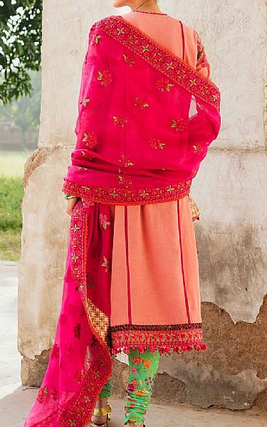 Hussain Rehar Coral Karandi Suit | Pakistani Winter Dresses- Image 2
