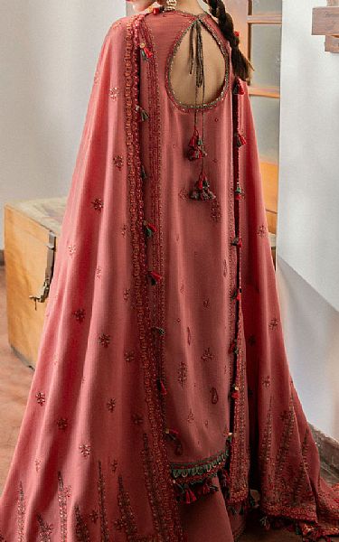 Hussain Rehar Pink Karandi Suit | Pakistani Winter Dresses in USA- Image 2