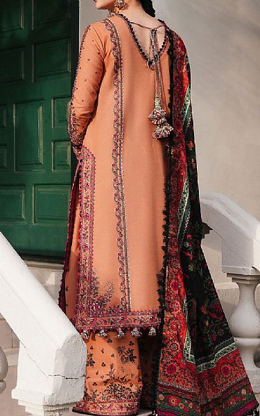 Hussain Rehar Peach Khaddar Suit | Pakistani Winter Dresses in USA- Image 2