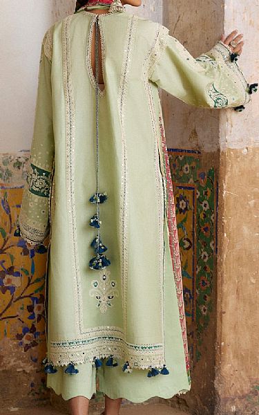 Hussain Rehar Pistachio Green Lawn Suit | Pakistani Lawn Dress in USA- Image 2
