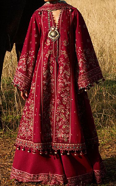 Hussain Rehar Scarlet Lawn Suit | Pakistani Lawn Dress in USA- Image 1