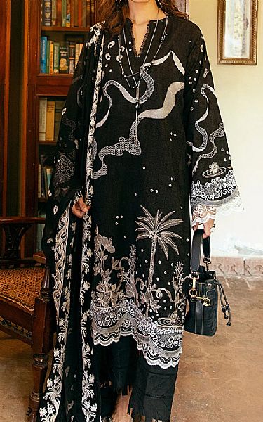 Ilaha Black Karandi Suit | Pakistani Dresses in USA- Image 1