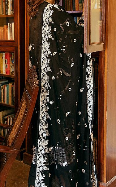 Ilaha Black Karandi Suit | Pakistani Dresses in USA- Image 2