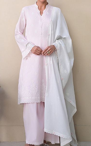 Image Pink Flare Cotton Suit | Pakistani Lawn Dress in USA- Image 1