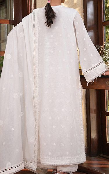 Image White Cotton Suit | Pakistani Lawn Dress in USA- Image 2