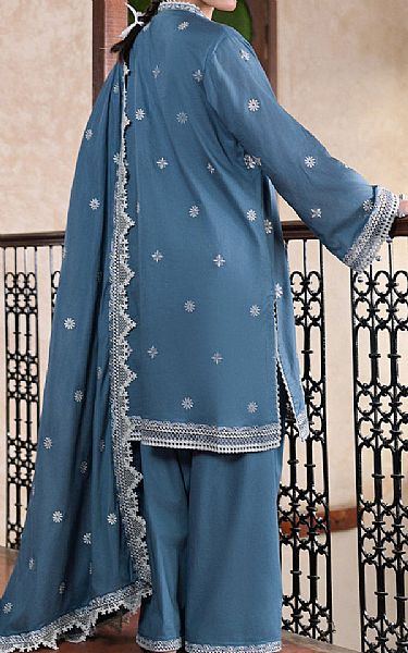 Image Pastel Blue Cotton Suit | Pakistani Lawn Dress in USA- Image 2