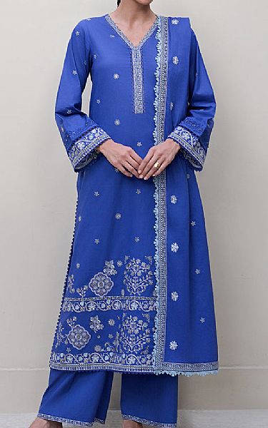 Image Royal Blue Lawn Suit | Pakistani Lawn Dress in USA- Image 1
