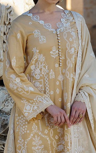 Image Sand Gold Lawn Suit | Pakistani Lawn Dress in USA- Image 2