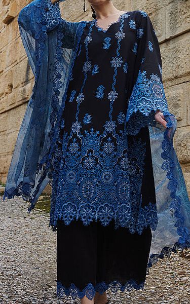 Image Black Lawn Suit | Pakistani Lawn Dress in USA- Image 1