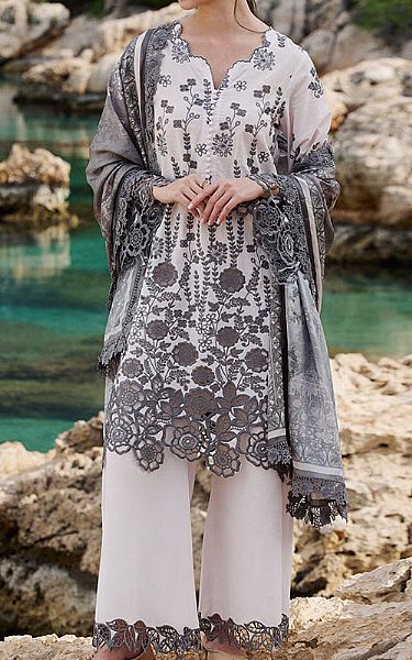 Image Off-white Lawn Suit | Pakistani Lawn Dress in USA- Image 1