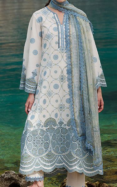 Image Off-white Lawn Suit | Pakistani Lawn Dress in USA- Image 1