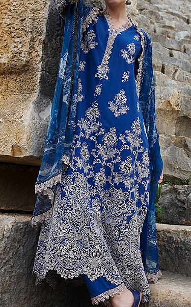 Image Royal Blue Lawn Suit | Pakistani Lawn Dress in USA- Image 1