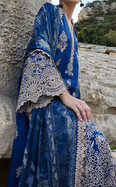 Image Royal Blue Lawn Suit | Pakistani Lawn Dress in USA- Image 2