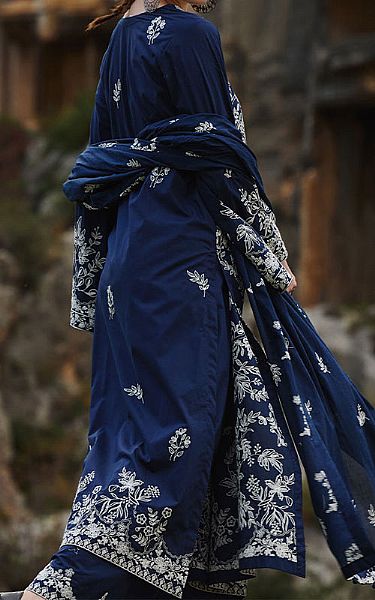 Image Navy Blue Lawn Suit | Pakistani Lawn Dress in USA- Image 2