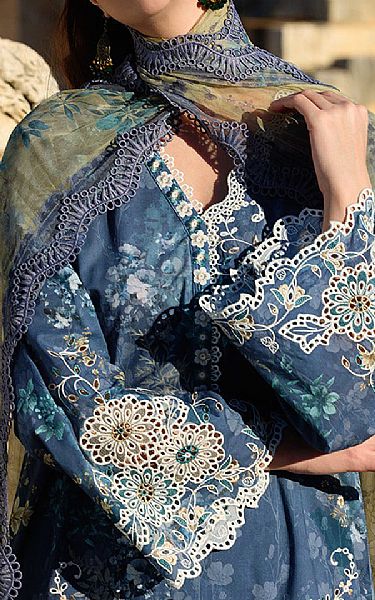 Image Pickled Bluewood Cotton Suit | Pakistani Lawn Dress in USA- Image 2