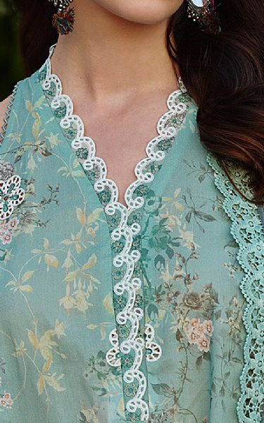 Image Sea Green Cotton Suit | Pakistani Lawn Dress in USA- Image 2