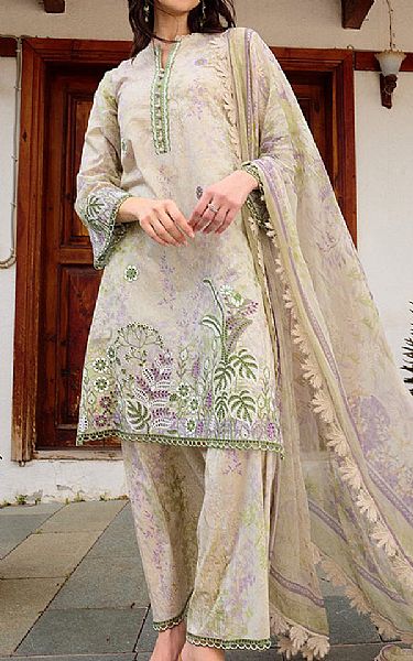 Image Green Mist Cotton Suit | Pakistani Lawn Dress in USA- Image 1