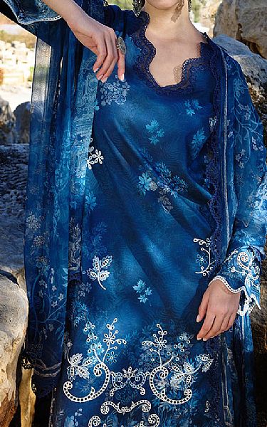 Image Blue Cotton Suit | Pakistani Lawn Dress in USA- Image 2