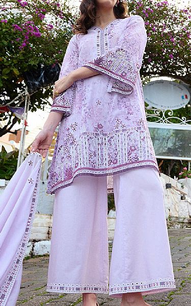 Image Lavender Cotton Suit | Pakistani Lawn Dress in USA- Image 1