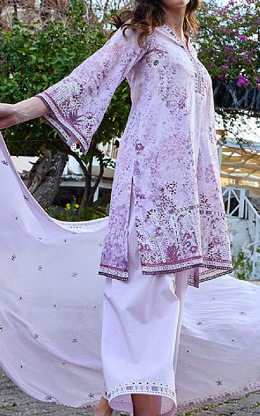 Image Lavender Cotton Suit | Pakistani Lawn Dress in USA- Image 2