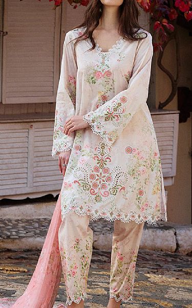 Image Ivory Cotton Suit | Pakistani Lawn Dress in USA- Image 1
