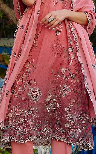 Image Sea Pink Cotton Suit | Pakistani Lawn Dress in USA- Image 2