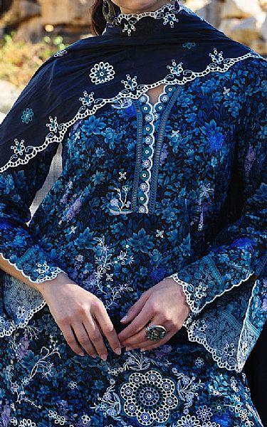Image Black/Blue Cotton Suit | Pakistani Lawn Dress in USA- Image 2