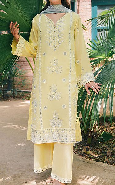 Image Yellow Voile Suit | Pakistani Lawn Dress in USA- Image 1