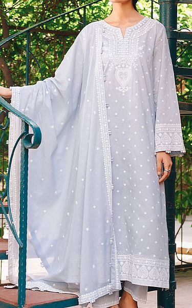 Image Light Grey Lawn Suit | Pakistani Lawn Dress in USA- Image 1
