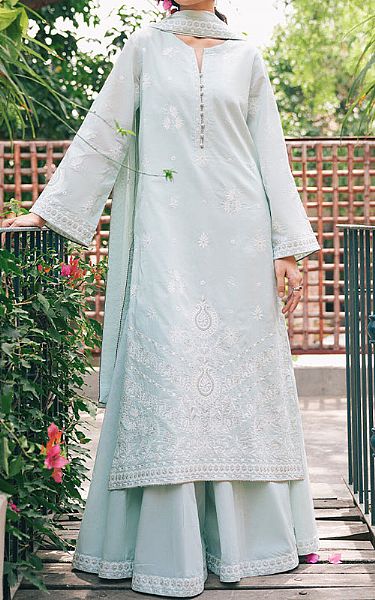 Image Light Turquoise Lawn Suit | Pakistani Lawn Dress in USA- Image 1