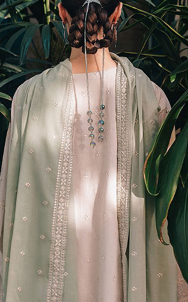 Image Dust Pink Voile Suit | Pakistani Lawn Dress in USA- Image 2