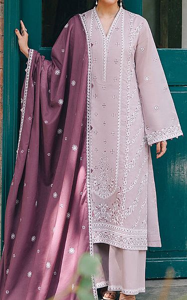 Image Mauve Voile Suit | Pakistani Lawn Dress in USA- Image 1