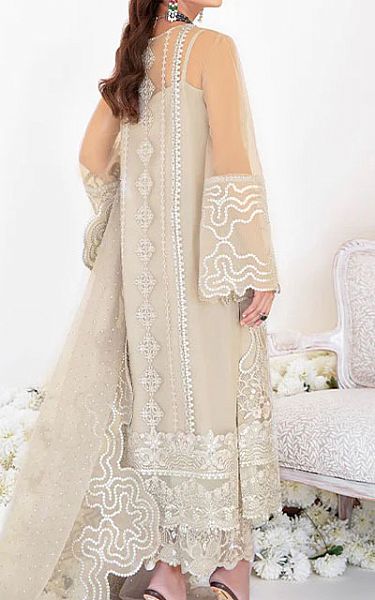 Imrozia Light Grey Net Suit | Pakistani Dresses in USA- Image 2