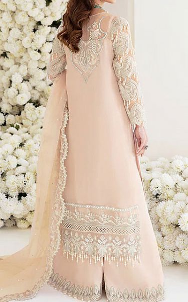 Imrozia Ivory Chiffon Suit | Pakistani Wedding Dresses- Image 2