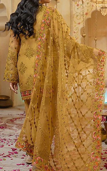 Olive Chiffon Suit | Imrozia Pakistani Chiffon Dresses