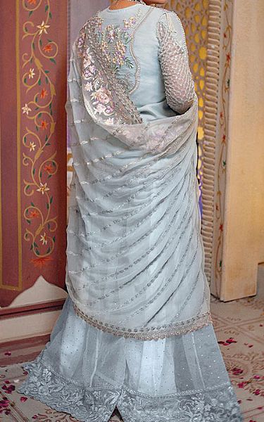 Light Grey Chiffon Suit | Pakistani Wedding Dresses