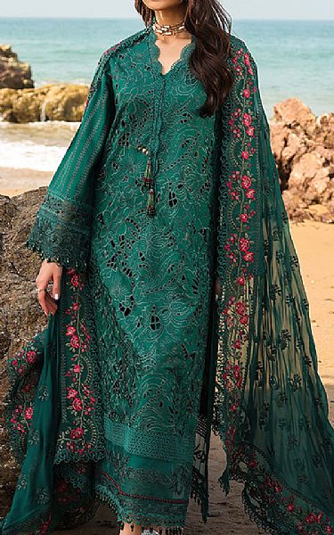 Imrozia Teal Lawn Suit | Pakistani Lawn Dress in USA- Image 1